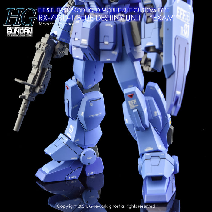 G-Rework Decal - HGUC RX-79BD-1 Blue Destiny Unit 1 Use (Renewal)