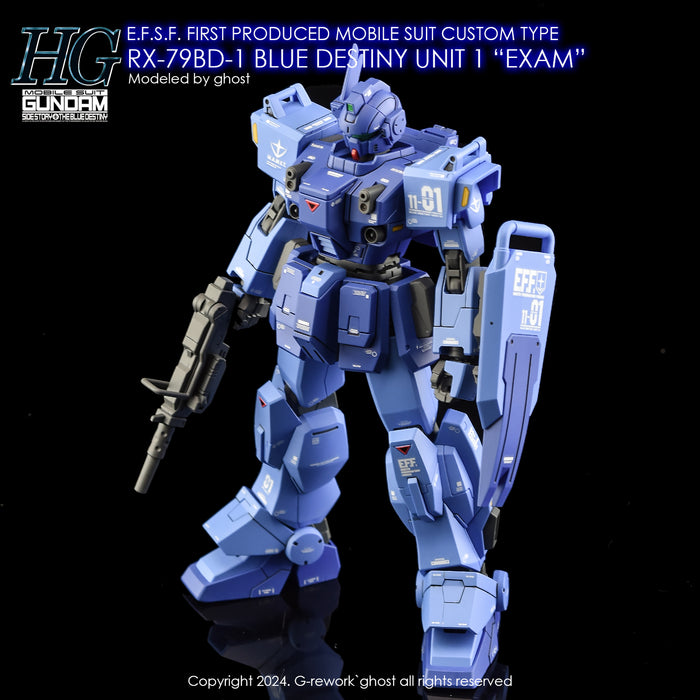 G-Rework Decal - HGUC RX-79BD-1 Blue Destiny Unit 1 Use (Renewal)