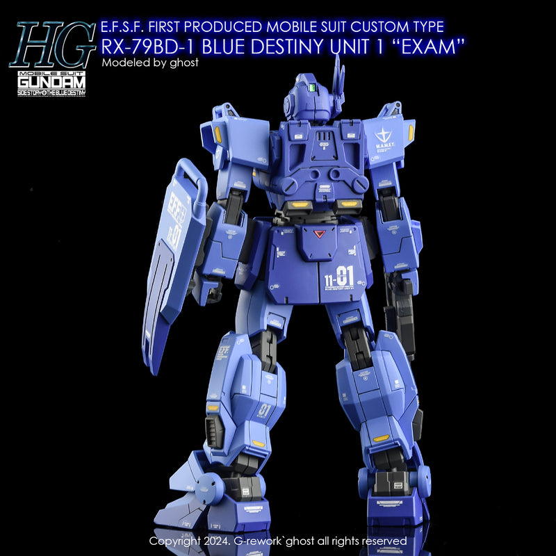 G-Rework Decal - HGUC RX-79BD-1 Blue Destiny Unit 1 Use (Renewal)