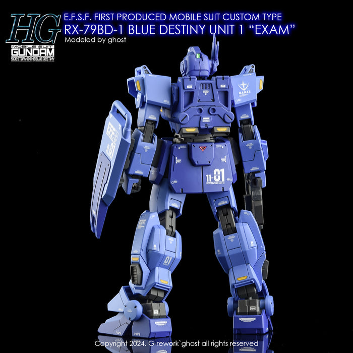 G-Rework Decal - HGUC RX-79BD-1 Blue Destiny Unit 1 Use (Renewal)