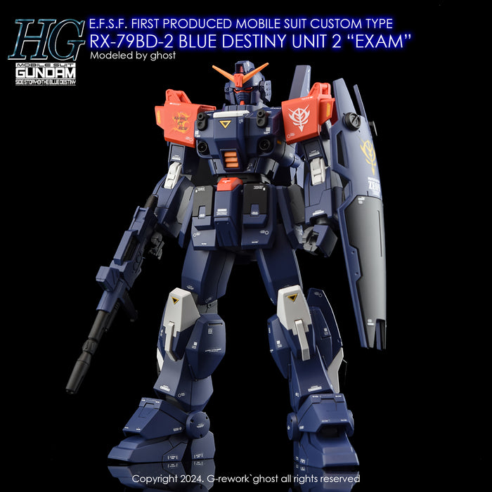 G-Rework Decal - HGUC RX-79BD-2 Blue Destiny Unit 2 Use (Renewal)