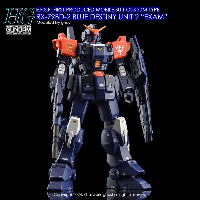 G-Rework Decal - HGUC RX-79BD-2 Blue Destiny Unit 2 Use (Renewal)