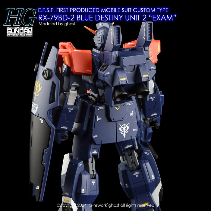 G-Rework Decal - HGUC RX-79BD-2 Blue Destiny Unit 2 Use (Renewal)