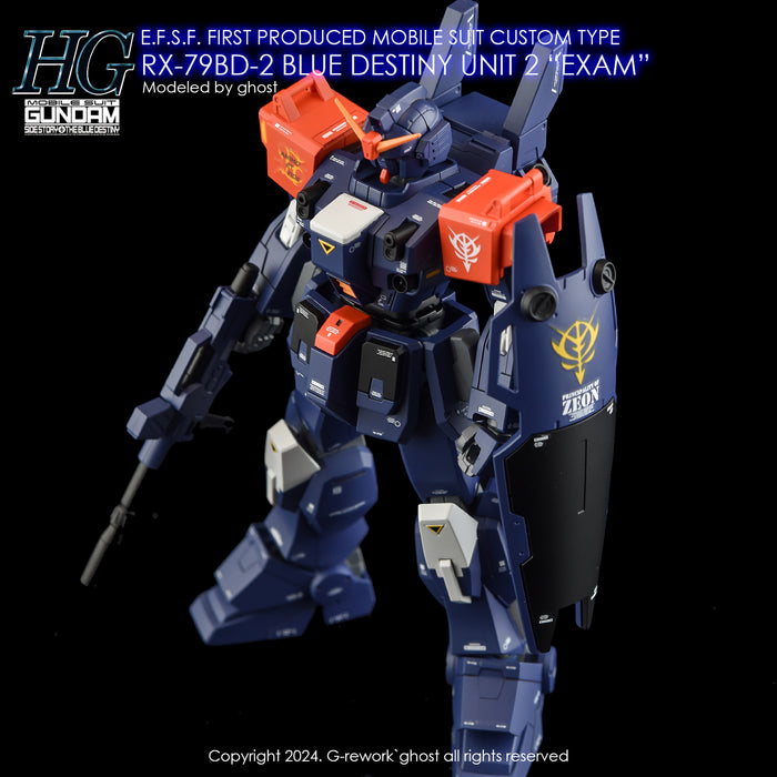 G-Rework Decal - HGUC RX-79BD-2 Blue Destiny Unit 2 Use (Renewal)