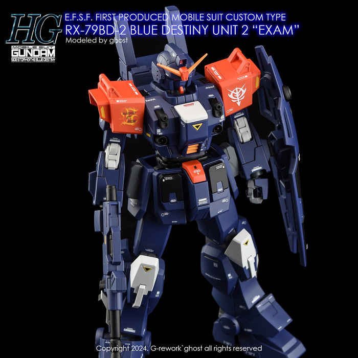 G-Rework Decal - HGUC RX-79BD-2 Blue Destiny Unit 2 Use (Renewal)