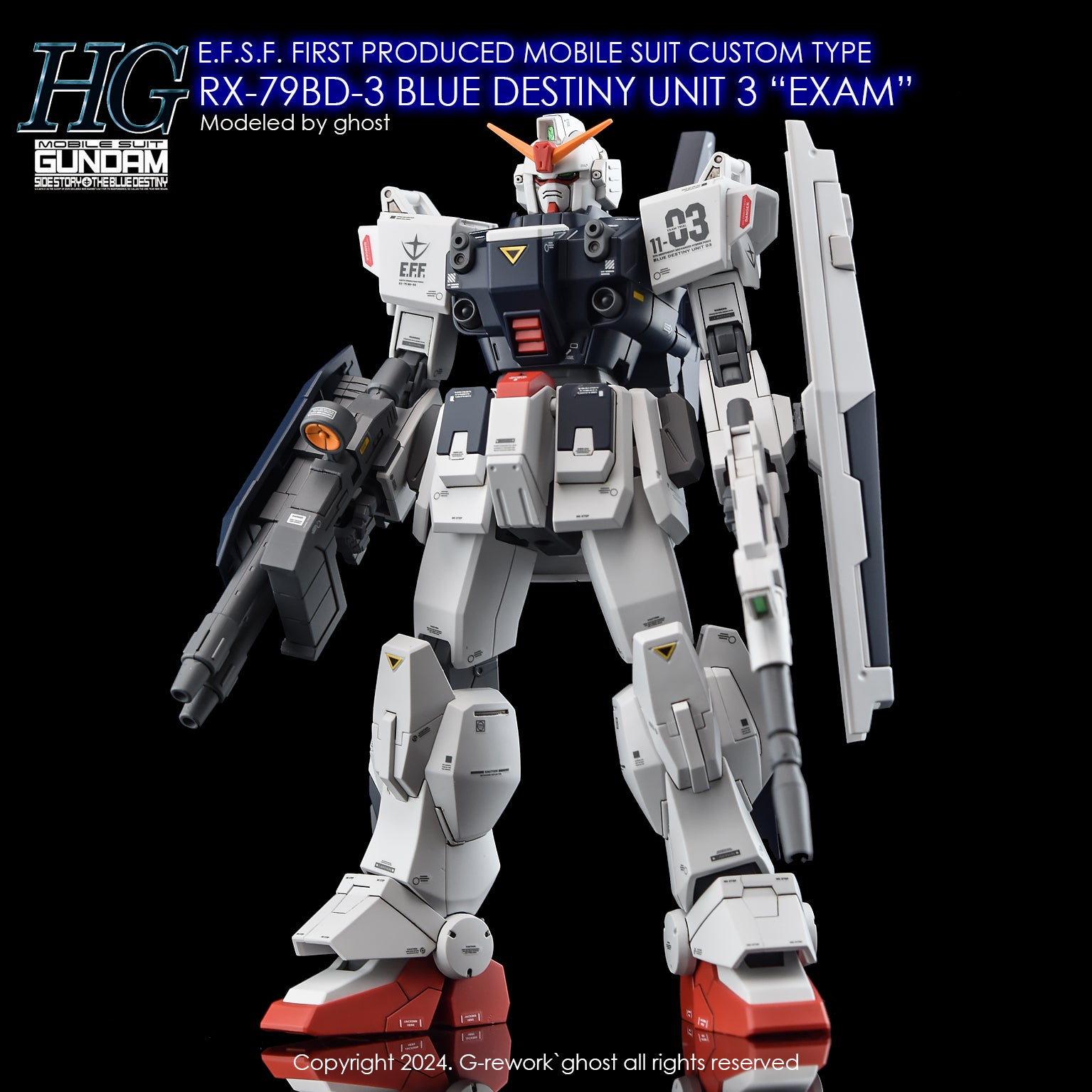 G-Rework Decal - HGUC RX-79BD-3 Blue Destiny Unit 3 Use (Renewal