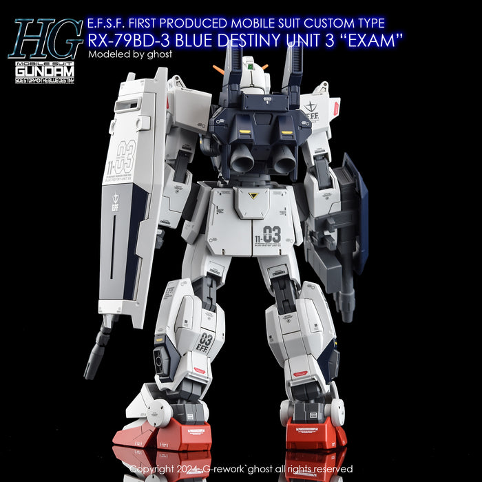 G-Rework Decal - HGUC RX-79BD-3 Blue Destiny Unit 3 Use (Renewal)