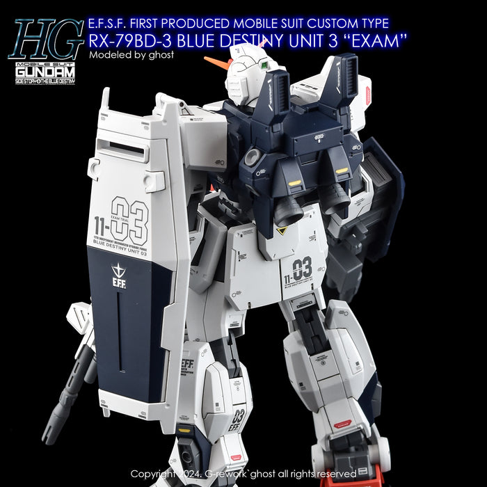 G-Rework Decal - HGUC RX-79BD-3 Blue Destiny Unit 3 Use (Renewal)