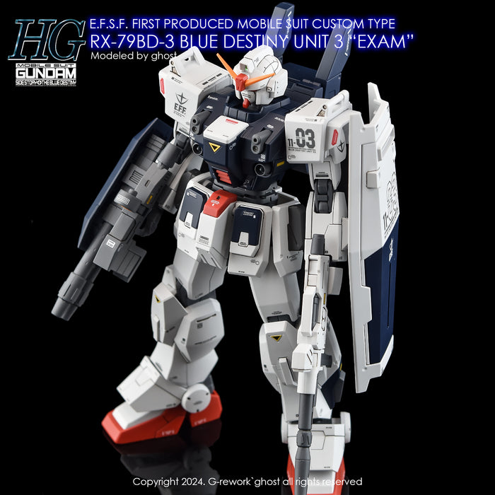 G-Rework Decal - HGUC RX-79BD-3 Blue Destiny Unit 3 Use (Renewal)