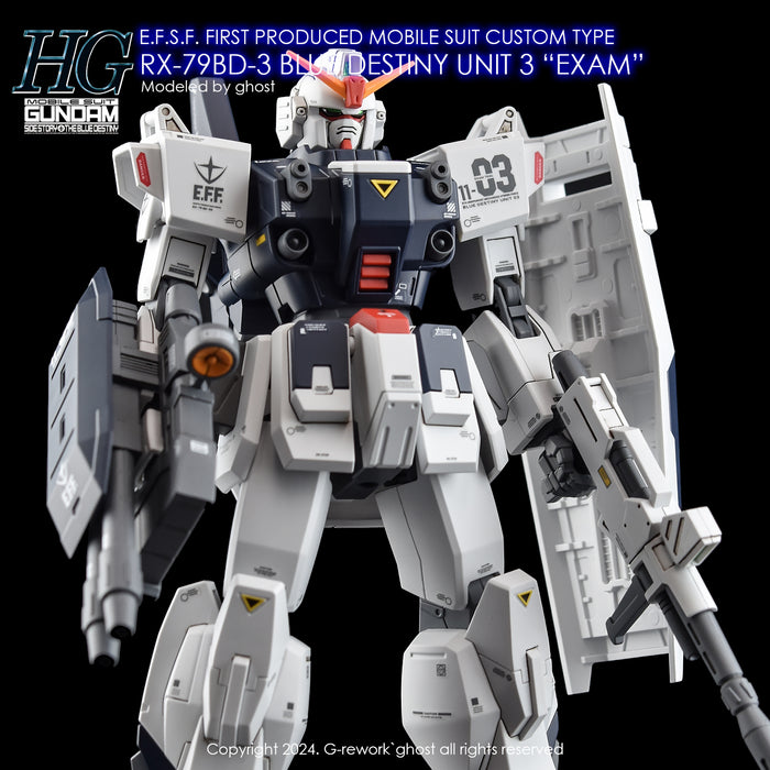 G-Rework Decal - HGUC RX-79BD-3 Blue Destiny Unit 3 Use (Renewal)