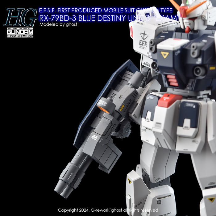 G-Rework Decal - HGUC RX-79BD-3 Blue Destiny Unit 3 Use (Renewal)