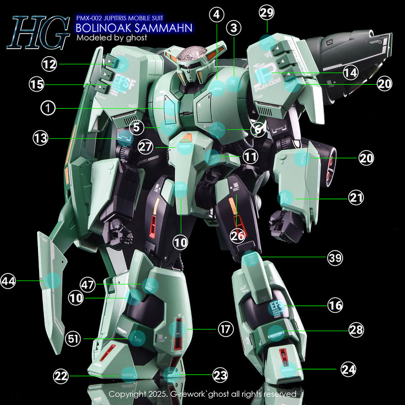 G-Rework Decal - HGUC 1/144 PMX-002 Bolinoak Sammahn Use