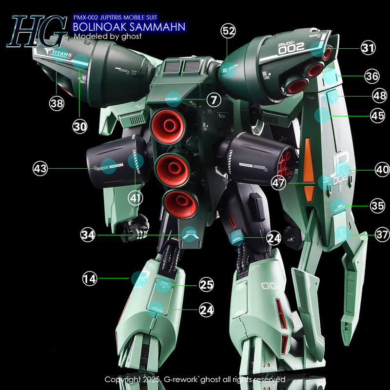 G-Rework Decal - HGUC 1/144 PMX-002 Bolinoak Sammahn Use