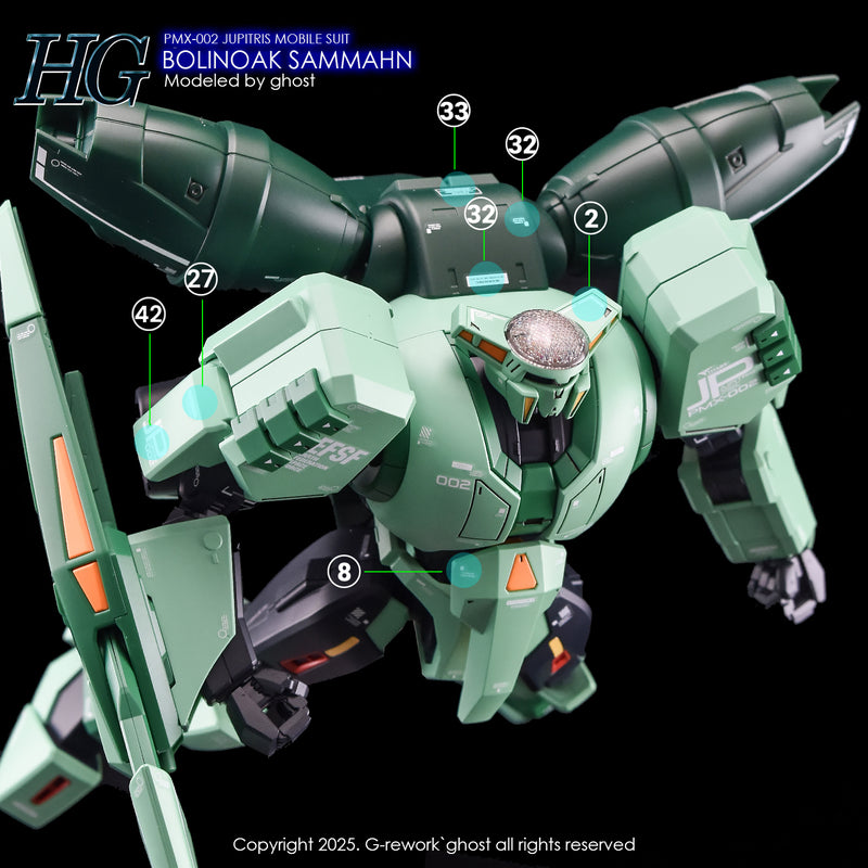 G-Rework Decal - HGUC 1/144 PMX-002 Bolinoak Sammahn Use
