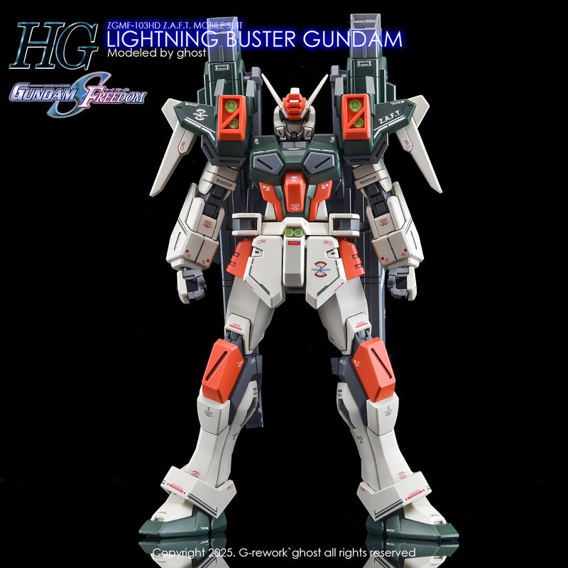 G-Rework Decal - HGCE 1/144 ZGMF-103HD Lightning Buster Gundam Use