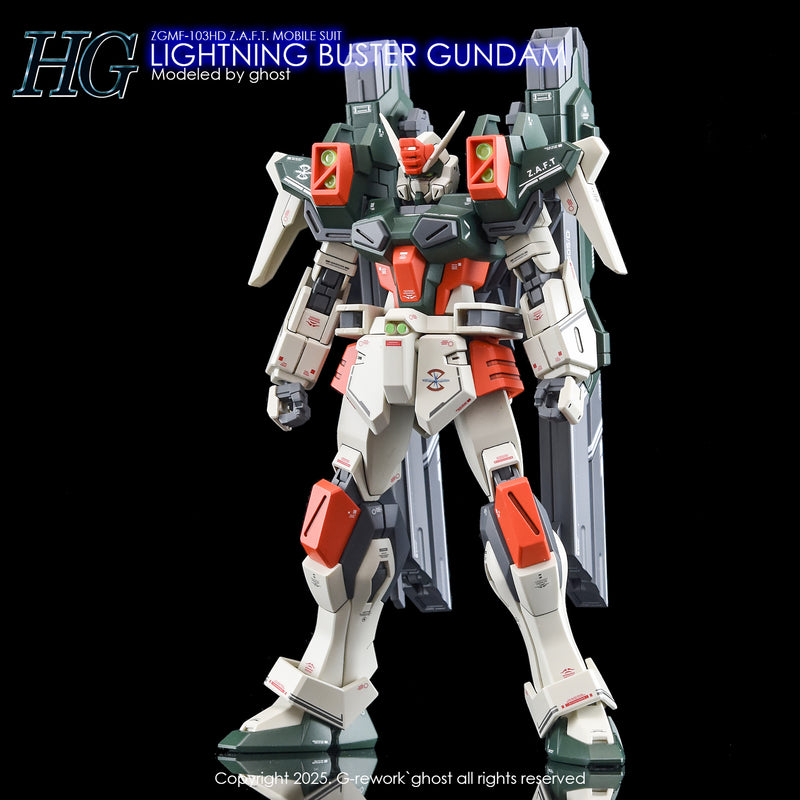 G-Rework Decal - HGCE 1/144 ZGMF-103HD Lightning Buster Gundam Use