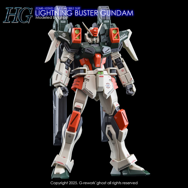 G-Rework Decal - HGCE 1/144 ZGMF-103HD Lightning Buster Gundam Use
