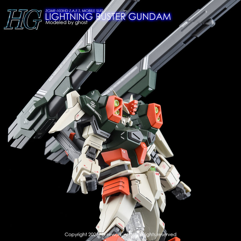 G-Rework Decal - HGCE 1/144 ZGMF-103HD Lightning Buster Gundam Use