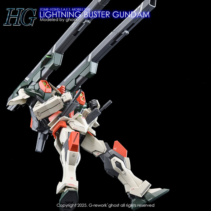 G-Rework Decal - HGCE 1/144 ZGMF-103HD Lightning Buster Gundam Use
