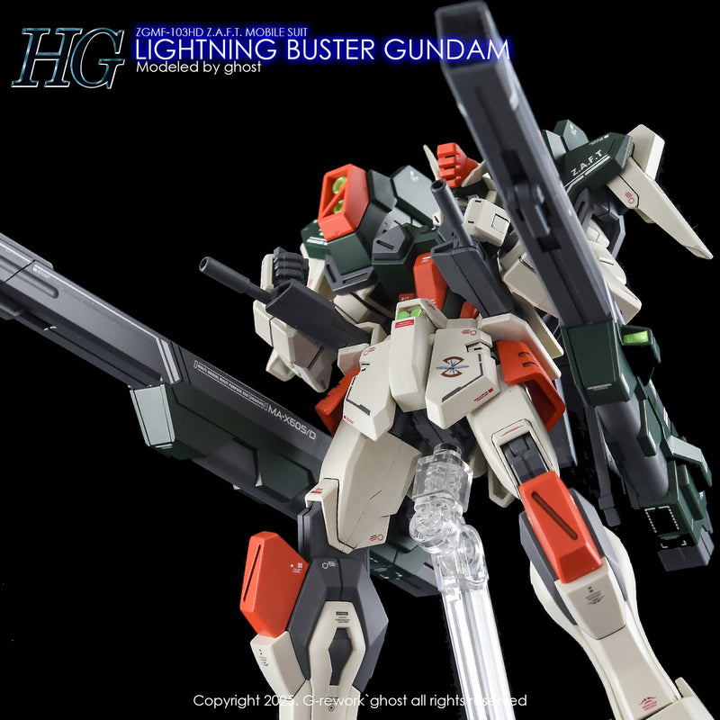 G-Rework Decal - HGCE 1/144 ZGMF-103HD Lightning Buster Gundam Use