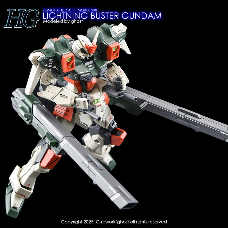 G-Rework Decal - HGCE 1/144 ZGMF-103HD Lightning Buster Gundam Use