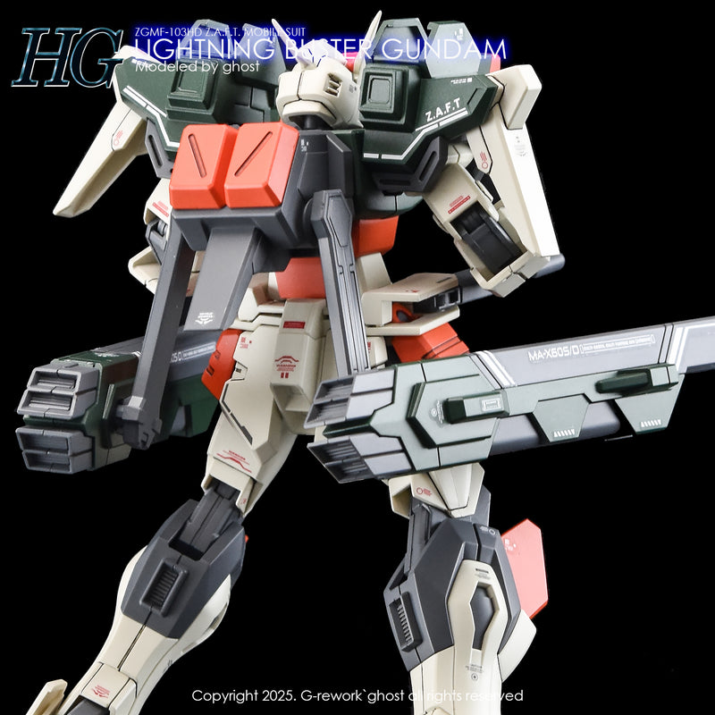 G-Rework Decal - HGCE 1/144 ZGMF-103HD Lightning Buster Gundam Use