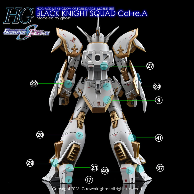 G-Rework Decal - HGCE 1/144 NOG-M2D1/E Black Knight Squad Cal-re.A Use