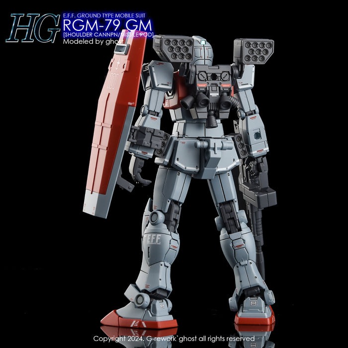 G-Rework Decal - HG Gundam The Origin RGM-79 GM (Shoulder Cannon/ Missile Pod Equipment) Use