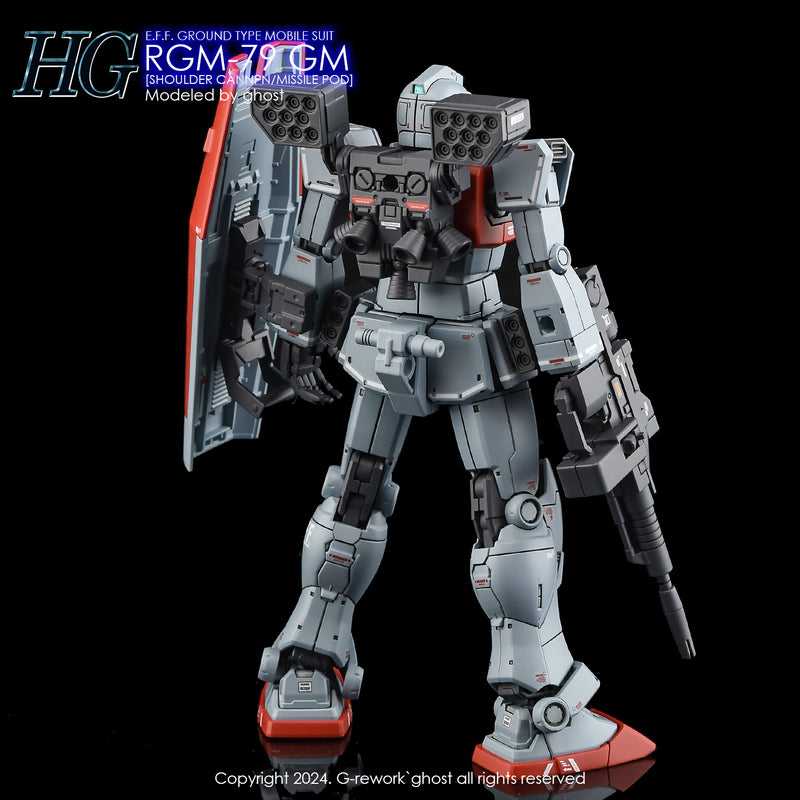 G-Rework Decal - HG Gundam The Origin RGM-79 GM (Shoulder Cannon/ Missile Pod Equipment) Use