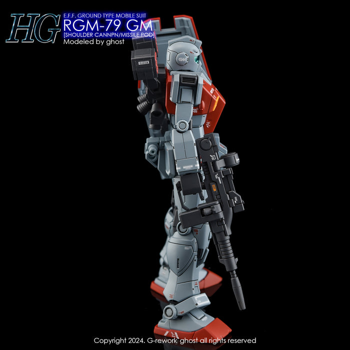 G-Rework Decal - HG Gundam The Origin RGM-79 GM (Shoulder Cannon/ Missile Pod Equipment) Use