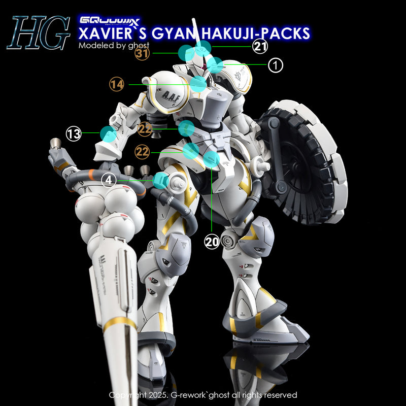 G-Rework Decal - HG Mobile Suit Gundam GQuuuuuuX MS-15/H Xavier's Gyan Hakuji-Packs Use