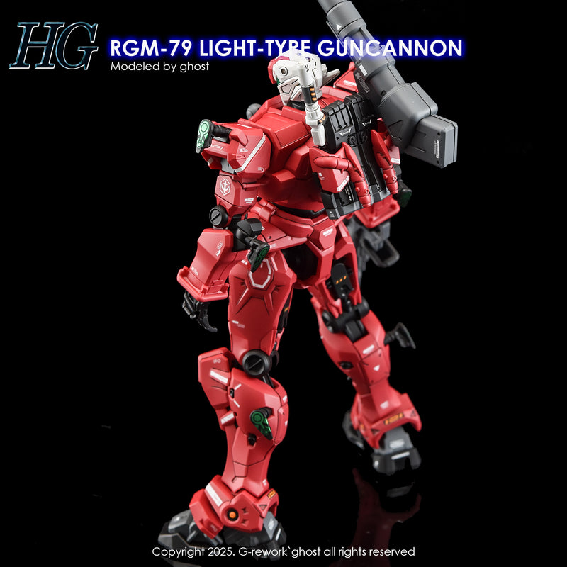 G-Rework Decal - HG Mobile Suit Gundam GQuuuuuuX RGM-79 Light Type Guncannon Use