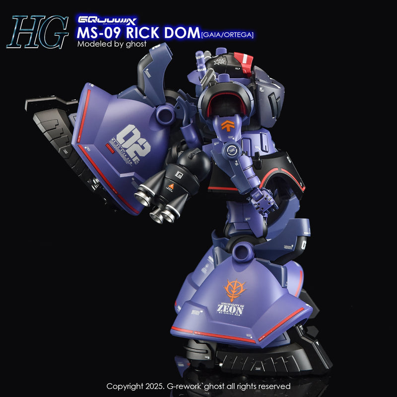 G-Rework Decal - HG Mobile Suit Gundam GQuuuuuuX MS-09 Rick-Dom (GQ) Use