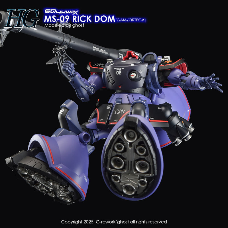 G-Rework Decal - HG Mobile Suit Gundam GQuuuuuuX MS-09 Rick-Dom (GQ) Use