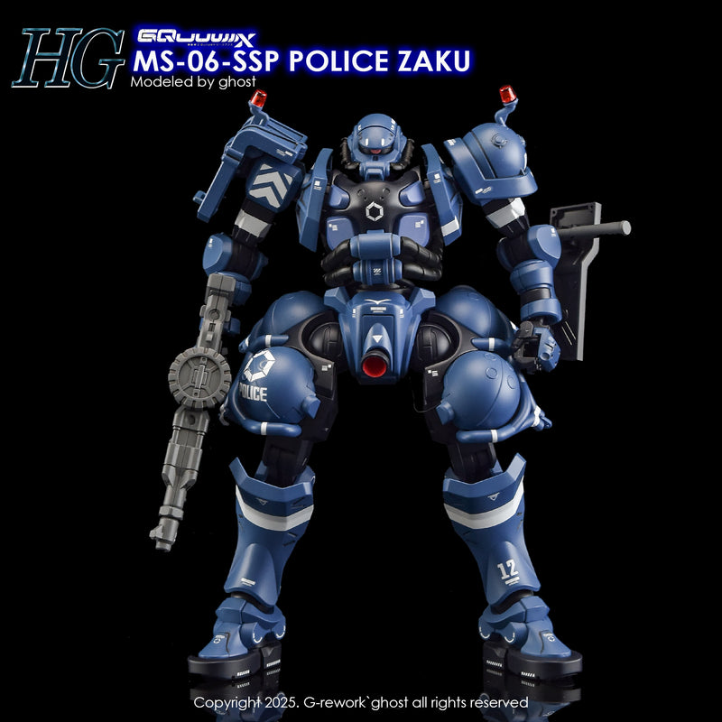 G-Rework Decal - HG Mobile Suit Gundam GQuuuuuuX MS-06-SSP Police Zaku Use