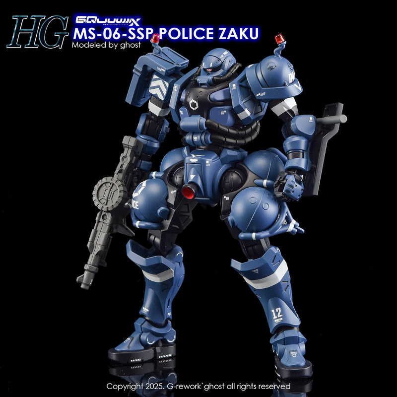 G-Rework Decal - HG Mobile Suit Gundam GQuuuuuuX MS-06-SSP Police Zaku Use