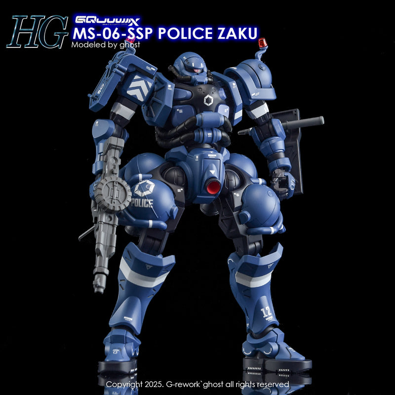G-Rework Decal - HG Mobile Suit Gundam GQuuuuuuX MS-06-SSP Police Zaku Use