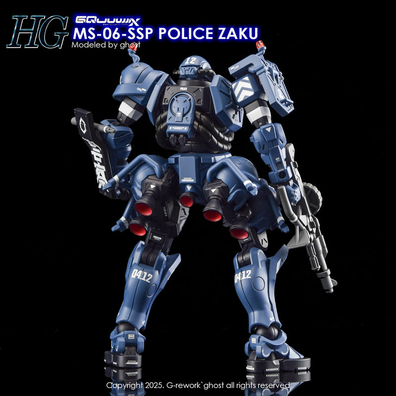 G-Rework Decal - HG Mobile Suit Gundam GQuuuuuuX MS-06-SSP Police Zaku Use