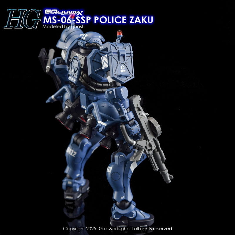 G-Rework Decal - HG Mobile Suit Gundam GQuuuuuuX MS-06-SSP Police Zaku Use