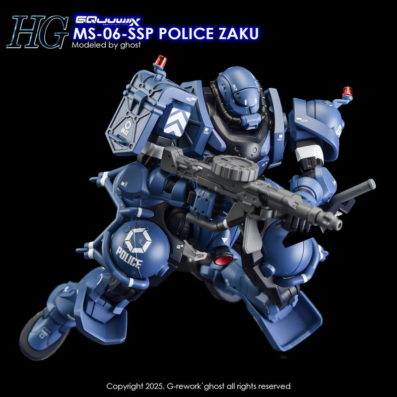 G-Rework Decal - HG Mobile Suit Gundam GQuuuuuuX MS-06-SSP Police Zaku Use