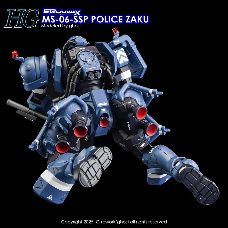 G-Rework Decal - HG Mobile Suit Gundam GQuuuuuuX MS-06-SSP Police Zaku Use