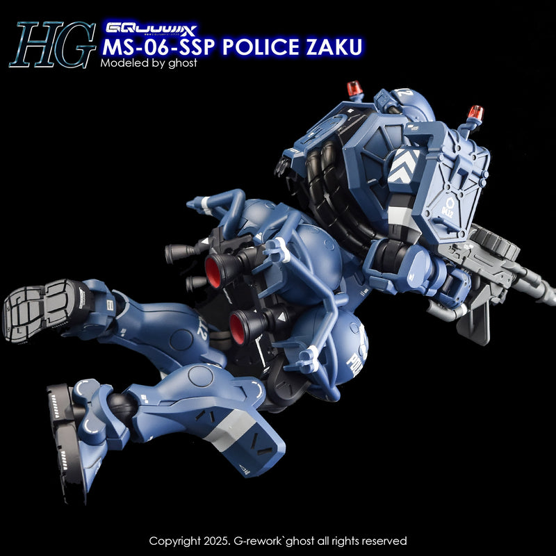 G-Rework Decal - HG Mobile Suit Gundam GQuuuuuuX MS-06-SSP Police Zaku Use
