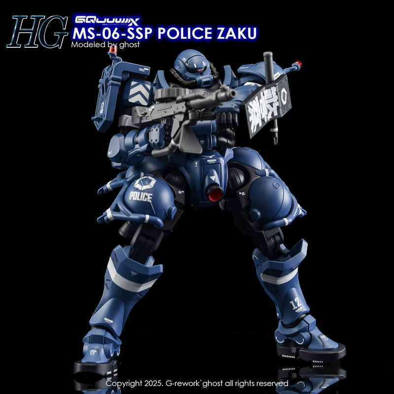 G-Rework Decal - HG Mobile Suit Gundam GQuuuuuuX MS-06-SSP Police Zaku Use