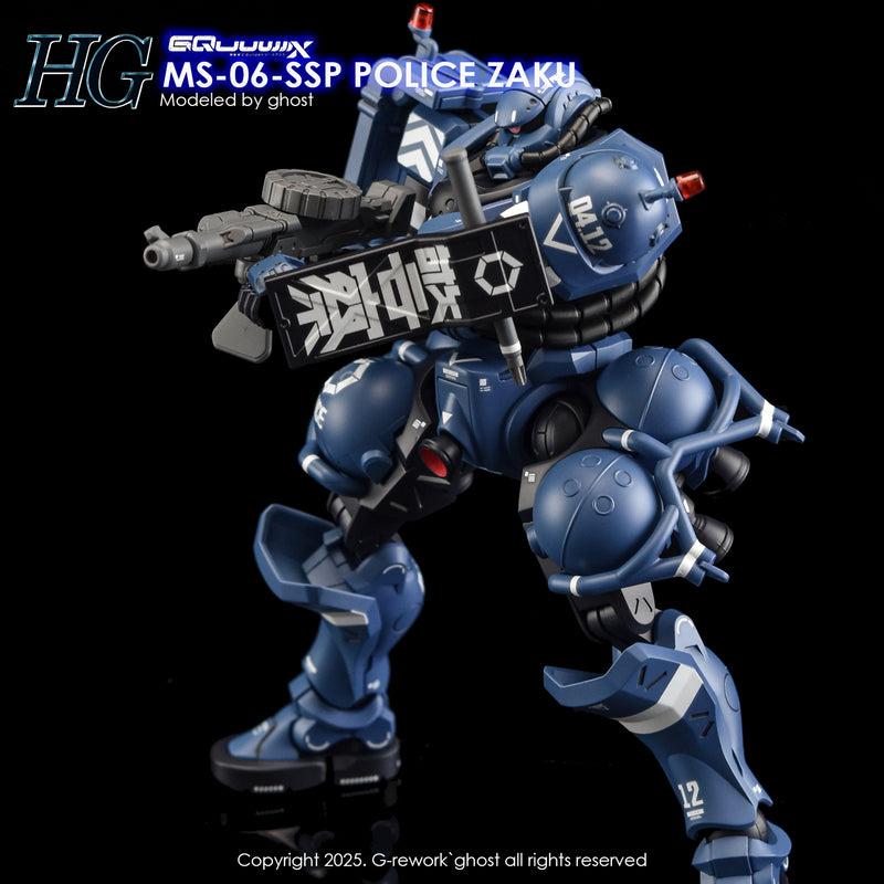 G-Rework Decal - HG Mobile Suit Gundam GQuuuuuuX MS-06-SSP Police Zaku Use