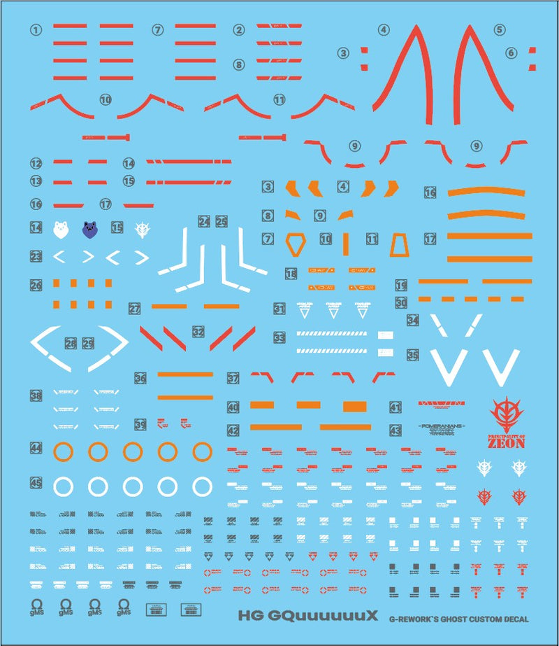 G-Rework Decal - HG Mobile Suit Gundam GQuuuuuuX gMS-Ω GQuuuuuuX Use