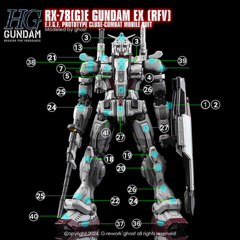 G-Rework Decal - HG RX-78[G]E Gundam EX [RFV] Use