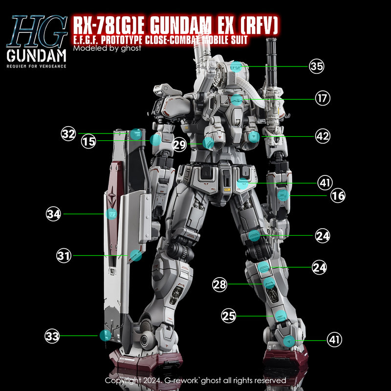 G-Rework Decal - HG RX-78[G]E Gundam EX [RFV] Use