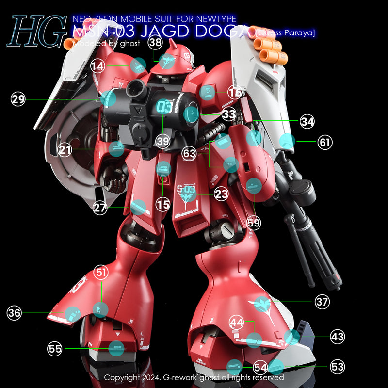 G-Rework Decal - HGUC MSN-03 Jagd Doga (Quess Custom) Use