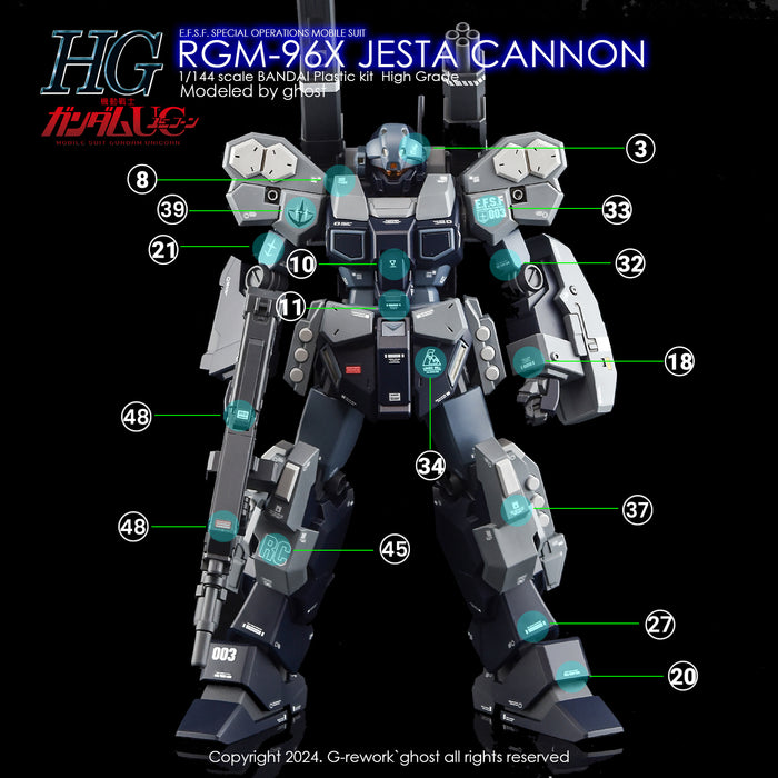 G-Rework Decal - HGUC RGM-96X Jesta Cannon Use