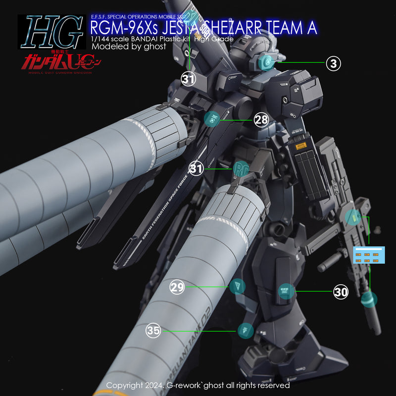 G-Rework Decal - HGUC RGM-96Xs Jesta [Shezarr Type Team A] Use